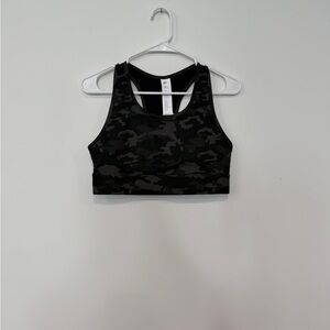 Fabletics Mila medium impact Camo Racerback Sports Bra